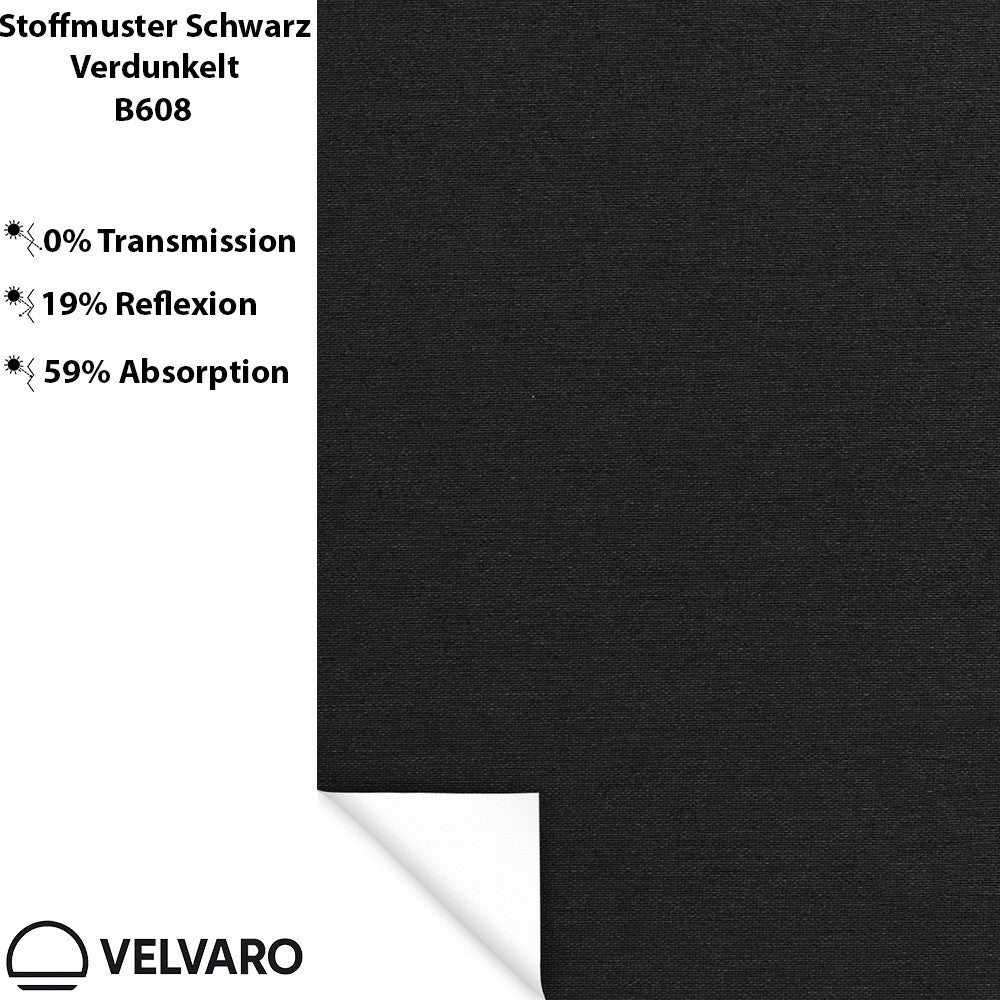 Schlichtes Schlaf-Rollo im heruntergelassenen Zustand