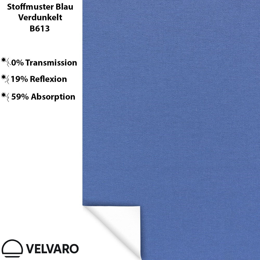 Verdunkelungsrollo mit seitlichen Führungsschienen, frontal