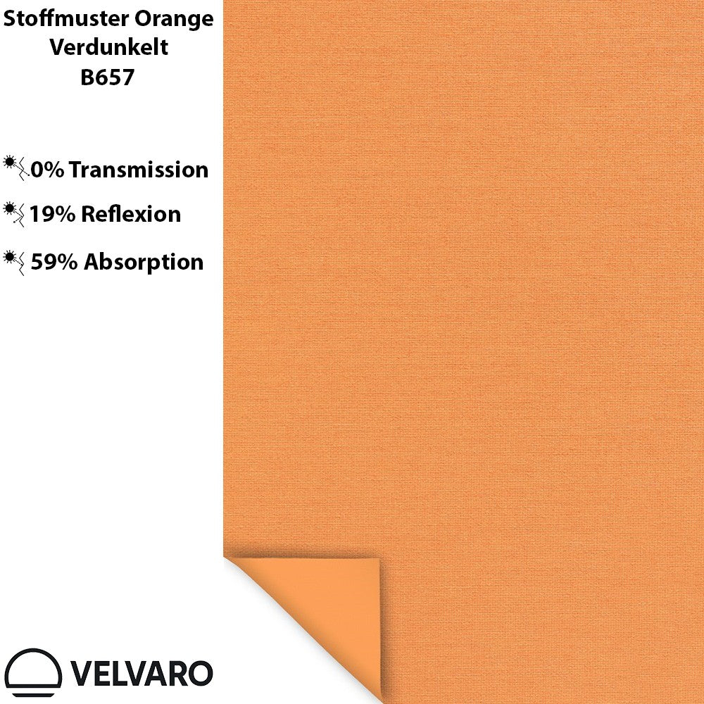 Verdunkelungsrollo mit Schienen, Gesamtansicht